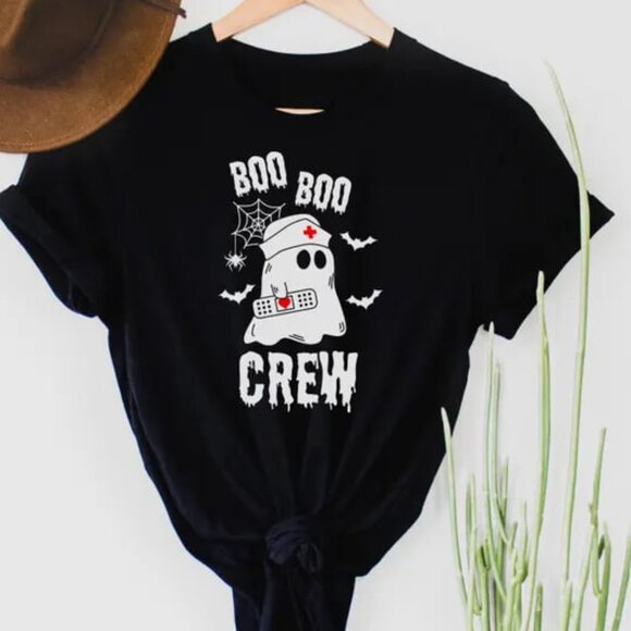 Tops - Halloween Boo Boo Crew Shirt, Halloween Ghost Nurse Shirt, Halloween Nurse Crew